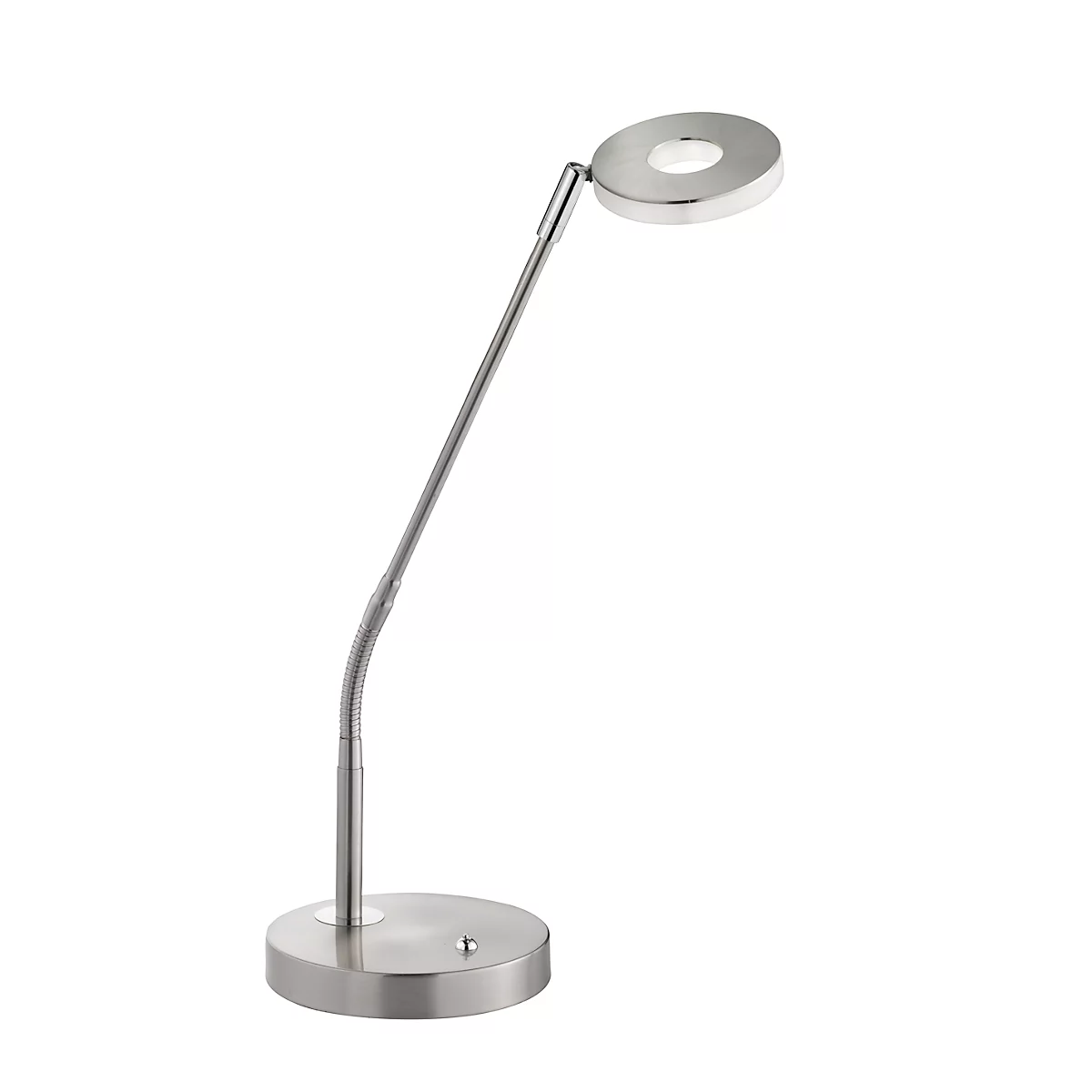 LED-Tischleuchte Dent, Leistung 6 W, 750 lm, 3000-6000 K, stufenlos dimmbar, IP20, L 160 x B 160 x H 600 mm, Kunststoff & Metall, nickel-matt